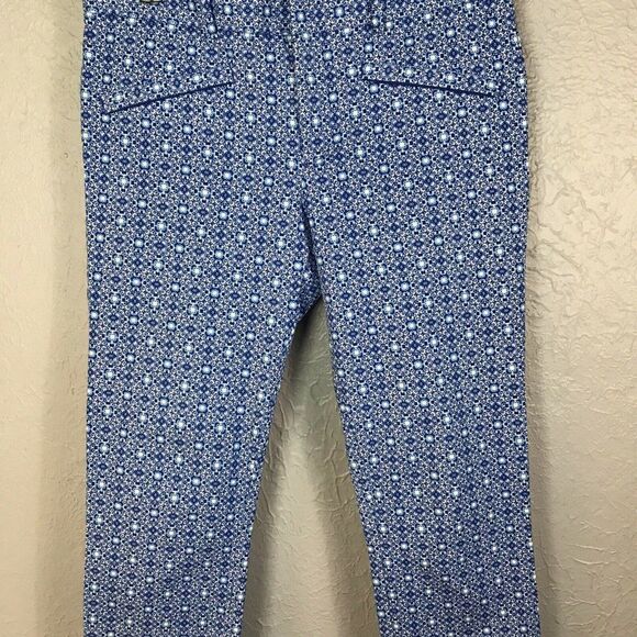 Gap Skinny Ankle Womens Blue Mosaic Pants … - Picture 4 of 8